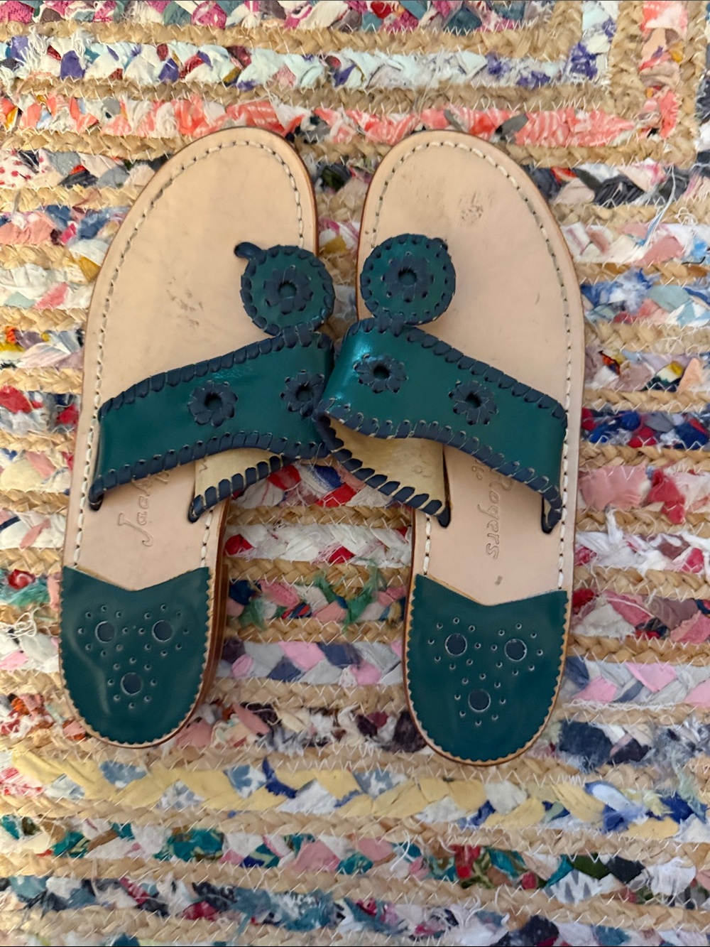 Green and Navy Jack Rogers- size 8
